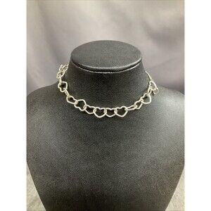 James Avery Ankle Bracelet Heart Links Sterling Silver No Charms